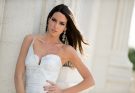 Beautiful Greek woman in white